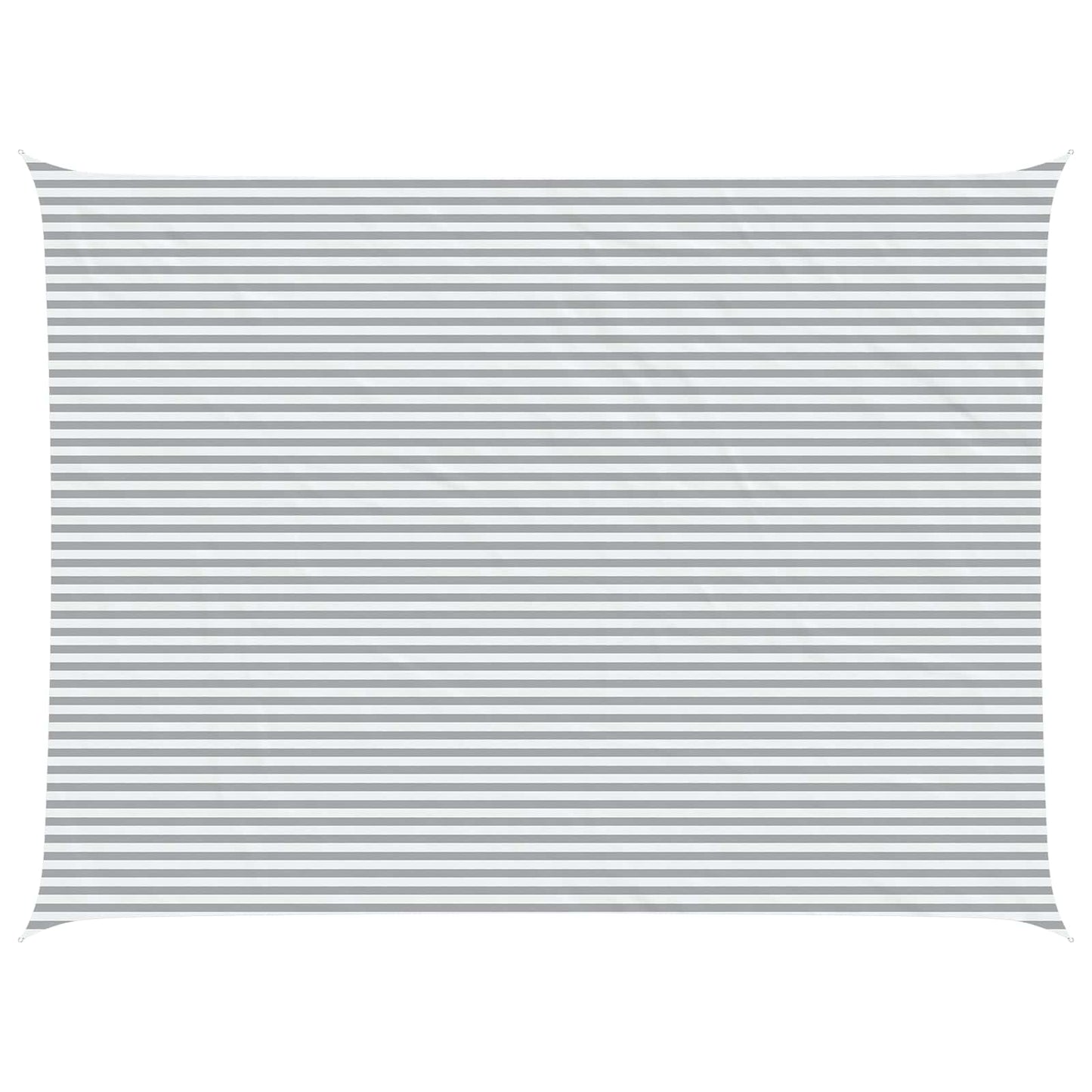 Sun Shade Sail Light Grey and White 8 x 6 m