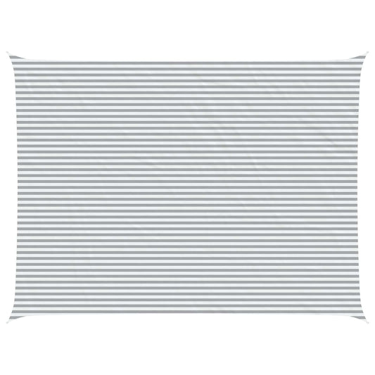Sun Shade Sail Light Grey and White 8 x 6 m