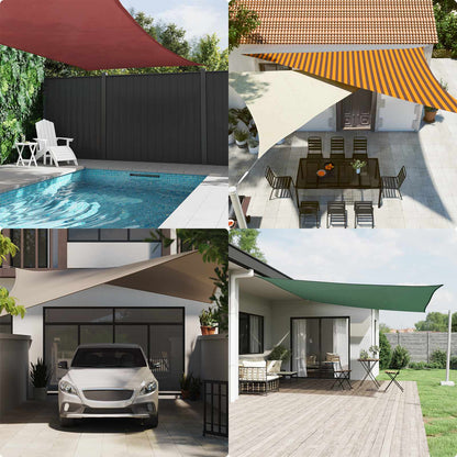 Sun Shade Sail Orange and Brown 3 x 3 x 4.24 m