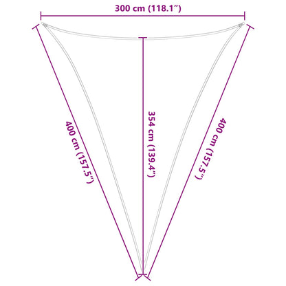 Sun Shade Sail Orange and Brown 3 x 4 x 4 m