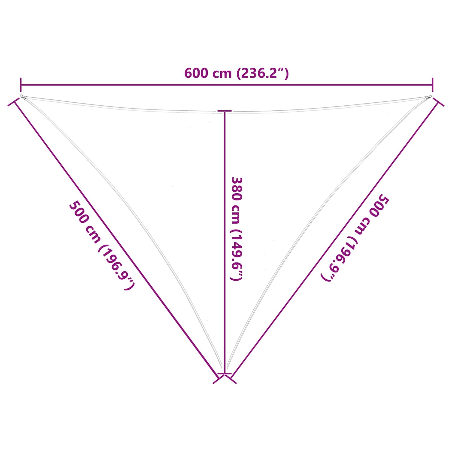 Sun Shade Sail Orange and Brown 5 x 5 x 6 m