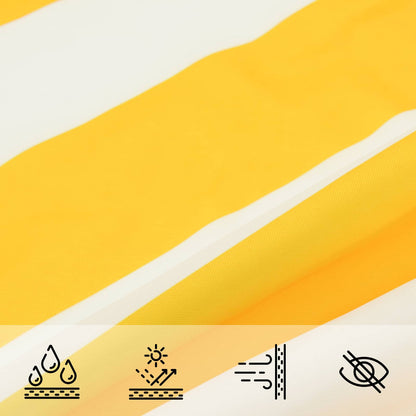 Sun Shade Sail Yellow and White 2 x 2 x 2 m