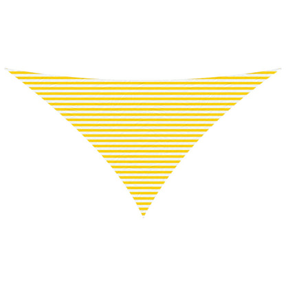 Sun Shade Sail Yellow and White 7 x 5 x 5 m