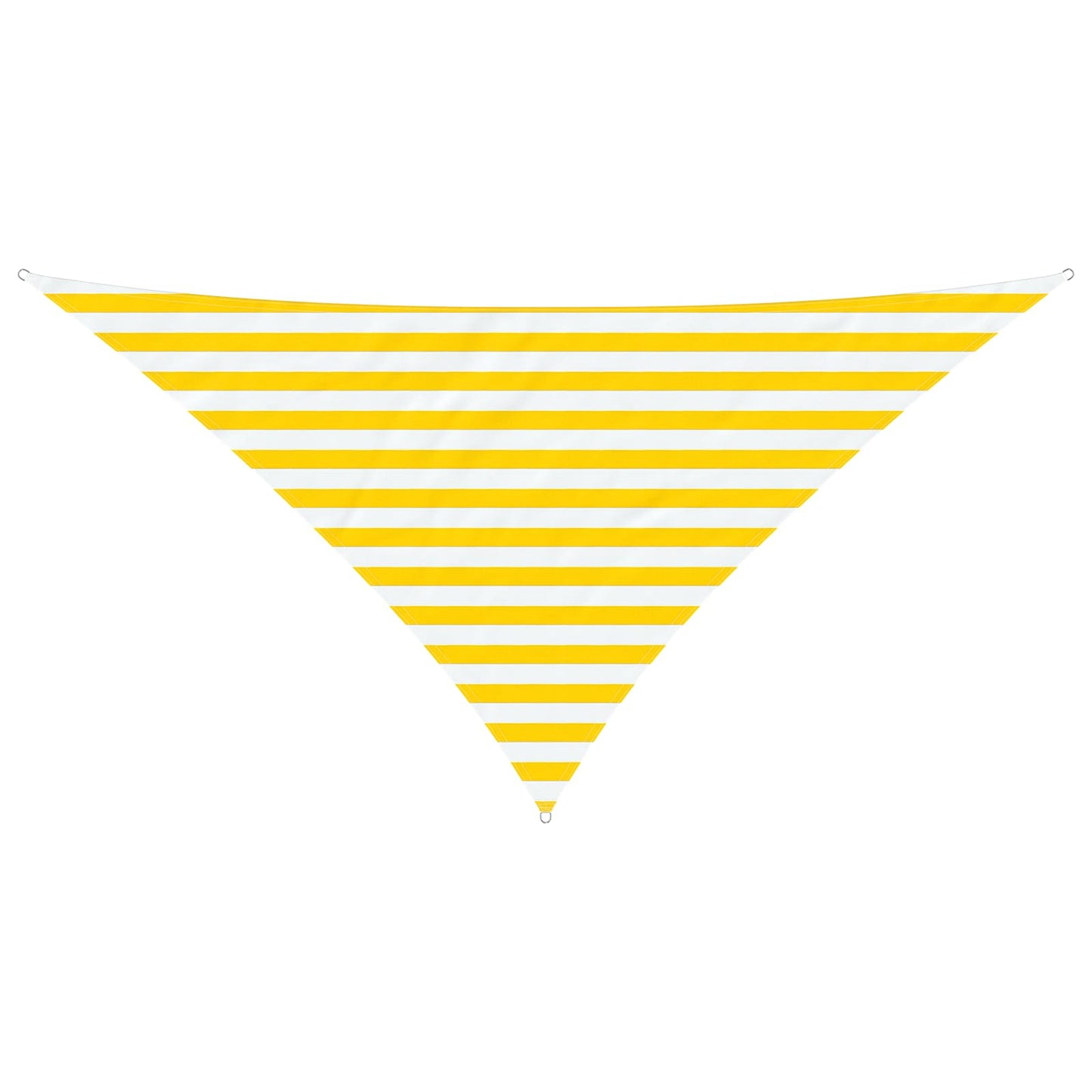 Sun Shade Sail Yellow and White 2.5 x 2.5 x 3.5 m