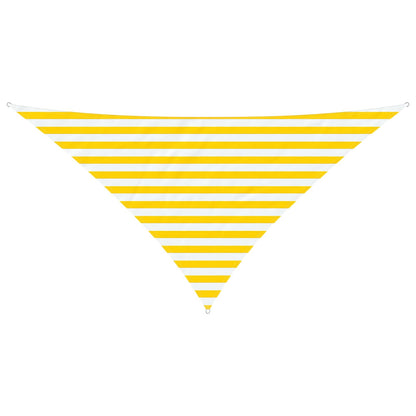 Sun Shade Sail Yellow and White 2.5 x 2.5 x 3.5 m