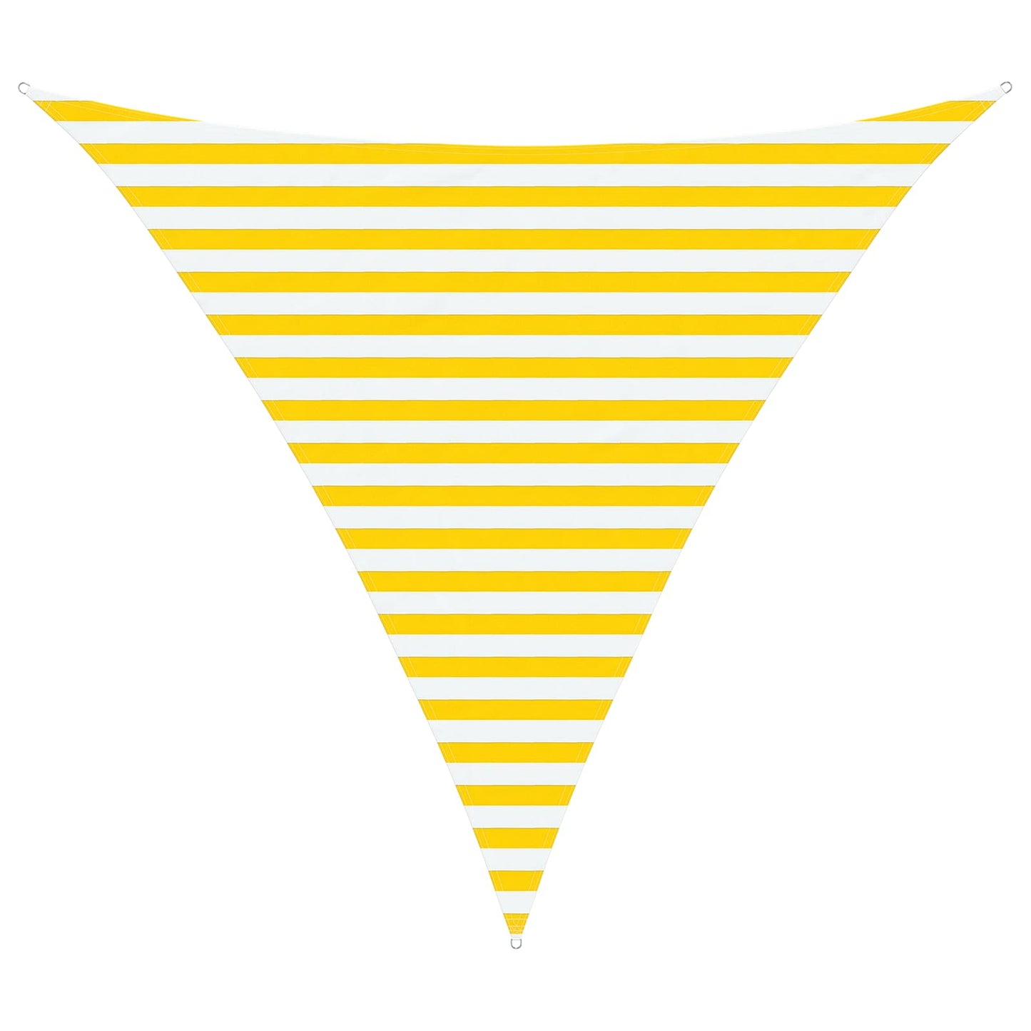 Sun Shade Sail Yellow and White 3 x 3 x 3 m