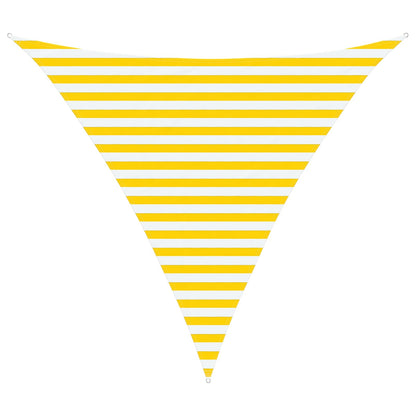 Sun Shade Sail Yellow and White 3 x 3 x 3 m