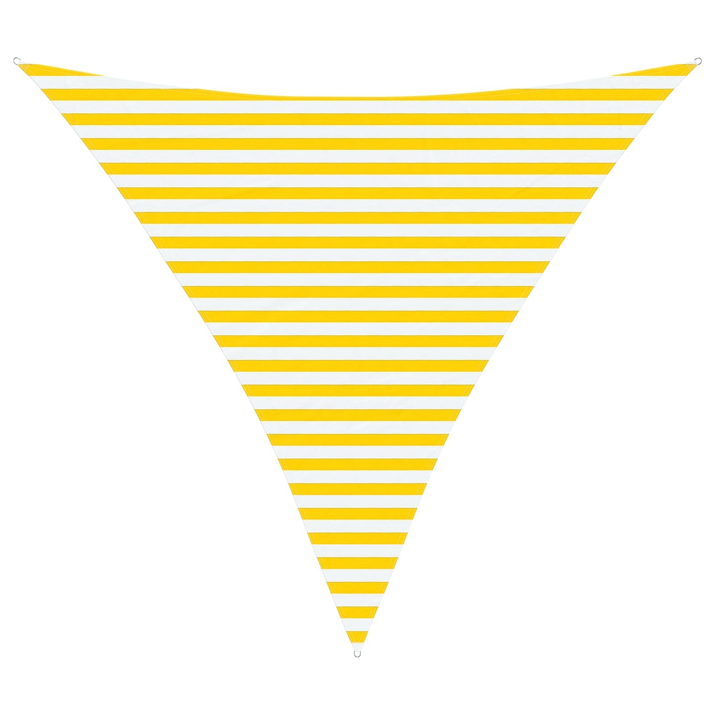Sun Shade Sail Yellow and White 3.6 x 3.6 x 3.6 m