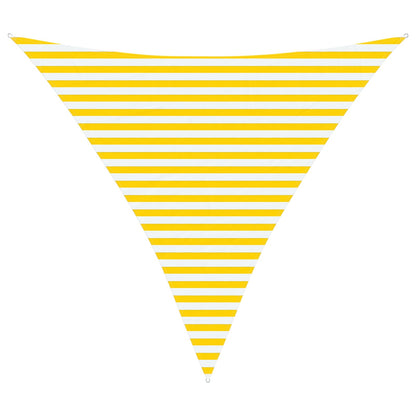 Sun Shade Sail Yellow and White 3.6 x 3.6 x 3.6 m