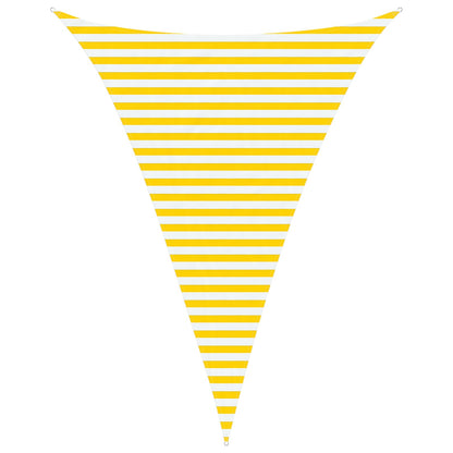 Sun Shade Sail Yellow and White 3 x 4 x 4 m