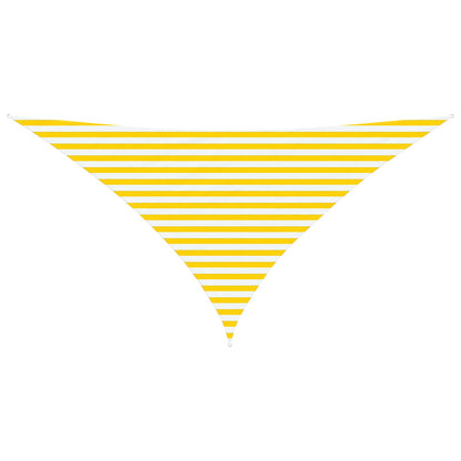 Sun Shade Sail Yellow and White 3.5 x 3.5 x 4.9 m