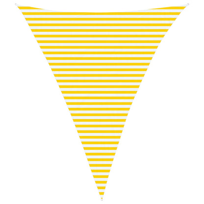 Sun Shade Sail Yellow and White 4 x 5 x 5 m