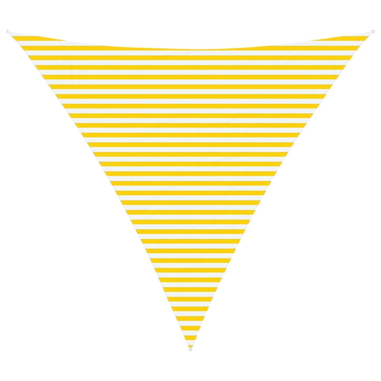 Sun Shade Sail Yellow and White 5 x 5 x 5 m