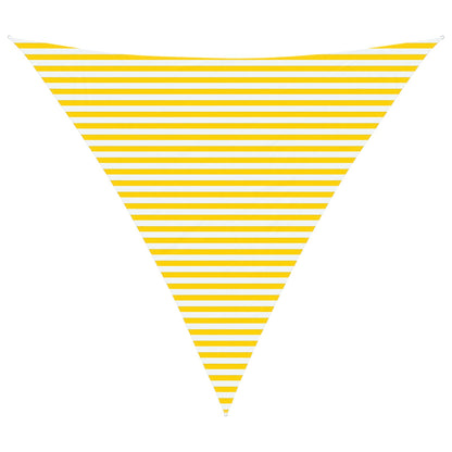 Sun Shade Sail Yellow and White 5 x 5 x 5 m