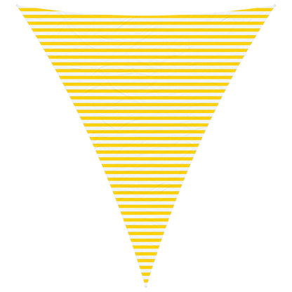 Sun Shade Sail Yellow and White 5 x 6 x 6 m