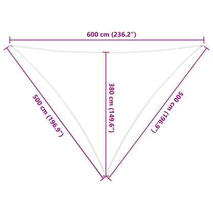 Sun Shade Sail Yellow and White 5 x 5 x 6 m
