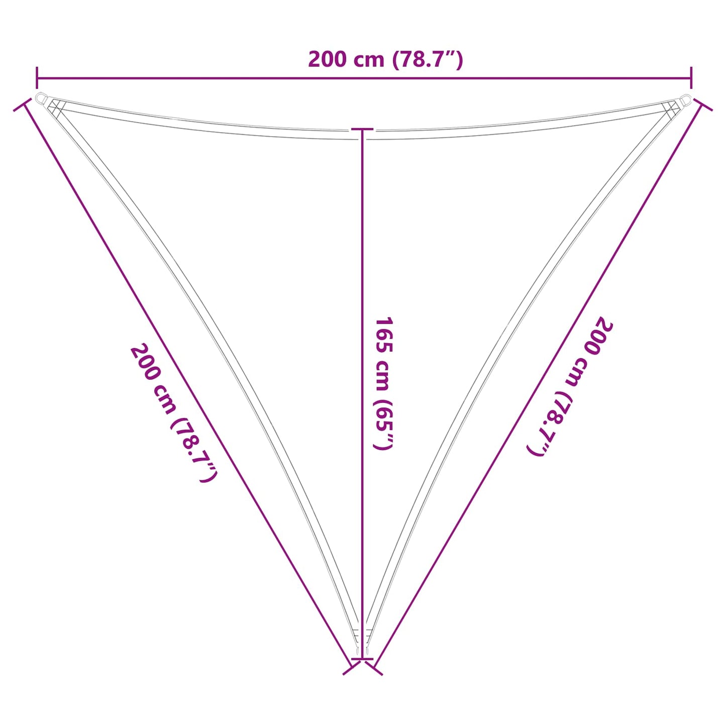 Sun Shade Sail Blue and White 2 x 2 x 2 m 100% Polyester Oxford