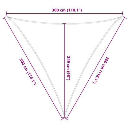 Sun Shade Sail Blue and White 3 x 3 x 3 m 100% Polyester Oxford