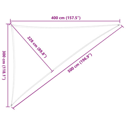 Sun Shade Sail Blue and White 3 x 4 x 5 m 100% Polyester Oxford