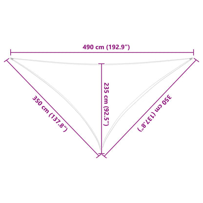 Sun Shade Sail Blue and White 3.5 x 3.5 x 4.9 m