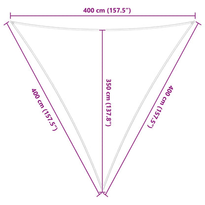 Sun Shade Sail Blue and White 4 x 4 x 4 m 100% Polyester Oxford