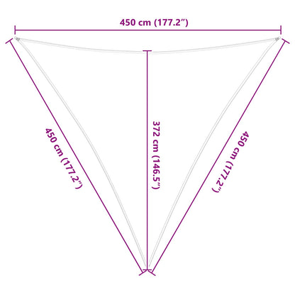 Sun Shade Sail Blue and White 4.5 x 4.5 x 4.5 m