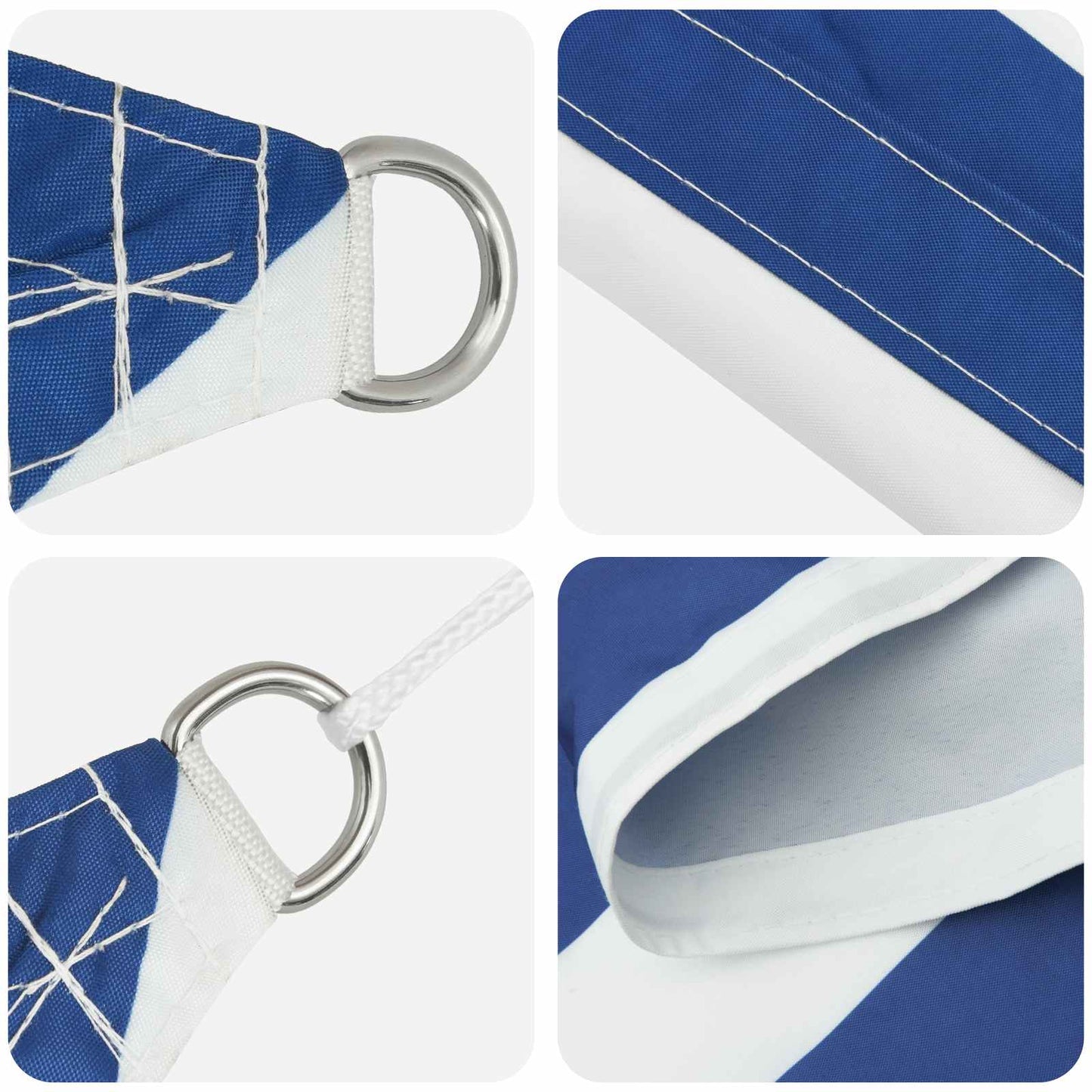 Sun Shade Sail Blue and White 5 x 7 x 7 m 100% Polyester Oxford