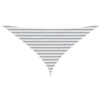Sun Shade Sail Light Grey and White 3 x 3 x 4.24 m