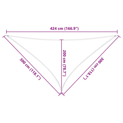 Sun Shade Sail Light Grey and White 3 x 3 x 4.24 m