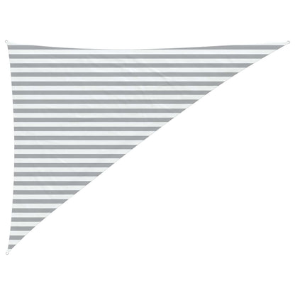 Sun Shade Sail Light Grey and White 3 x 4 x 5 m