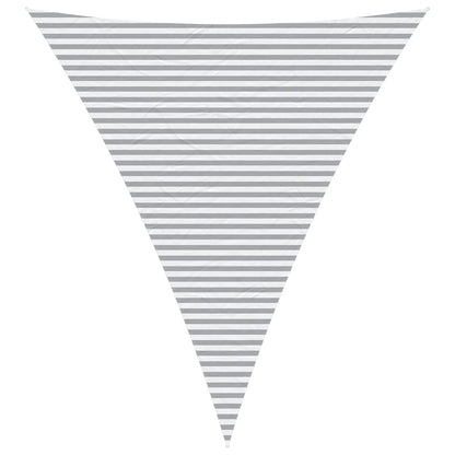 Sun Shade Sail Light Grey and White 5 x 6 x 6 m