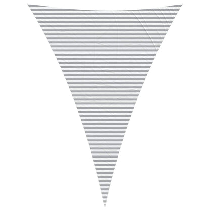 Sun Shade Sail Light Grey and White 5 x 7 x 7 m