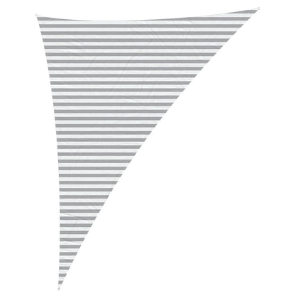 Sun Shade Sail Light Grey and White 4 x 5 x 6.4 m