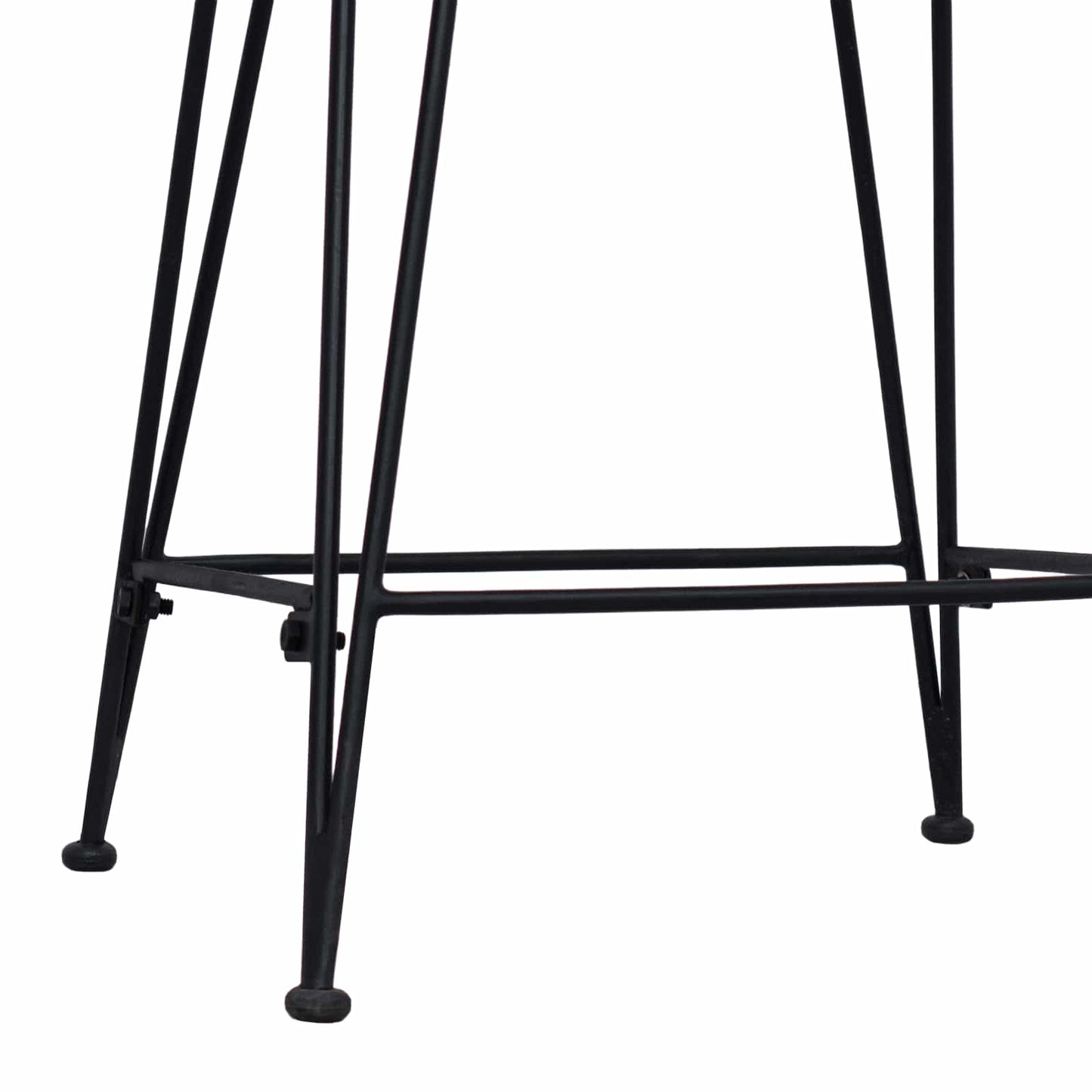 Bar Stool 2 pcs Black 44 x 46 x 91 cm Rattan and Steel