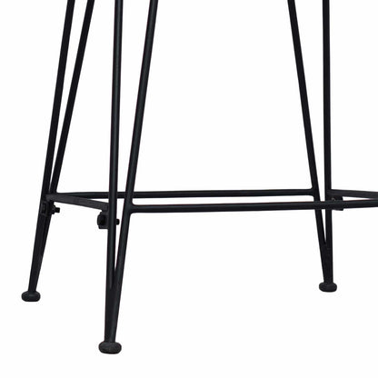 Bar Stool 2 pcs Black 44 x 46 x 91 cm Rattan and Steel