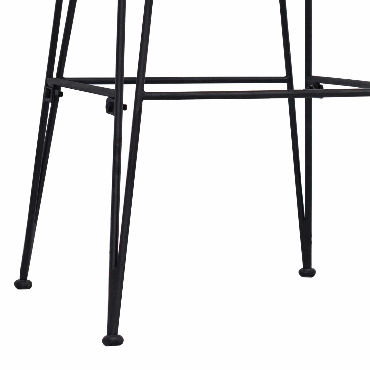 Dinning Chair 2 pcs Black 41 x 55 x 85 cm Rattan and Steel