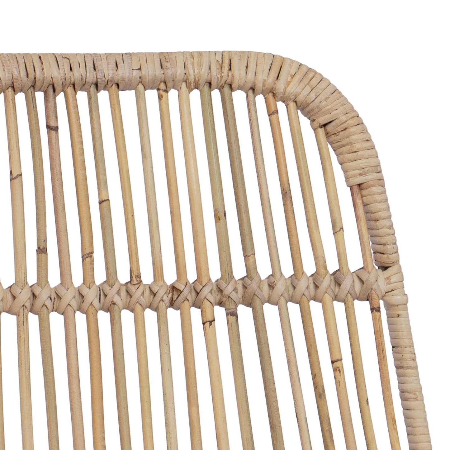 Bar Stool 2 pcs Natural 44 x 55 x 109 cm Rattan and Steel