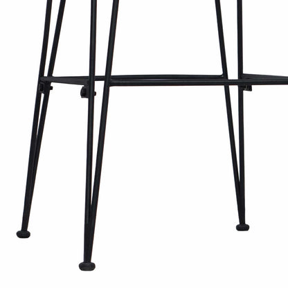 Bar Stool 2 pcs Natural 44 x 55 x 109 cm Rattan and Steel
