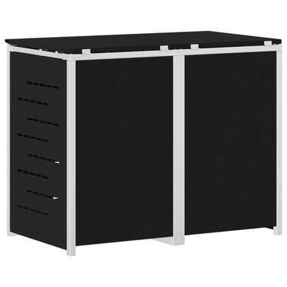 Wheelie Bin Storage for 2 Bins 240L Stainless Steel Black