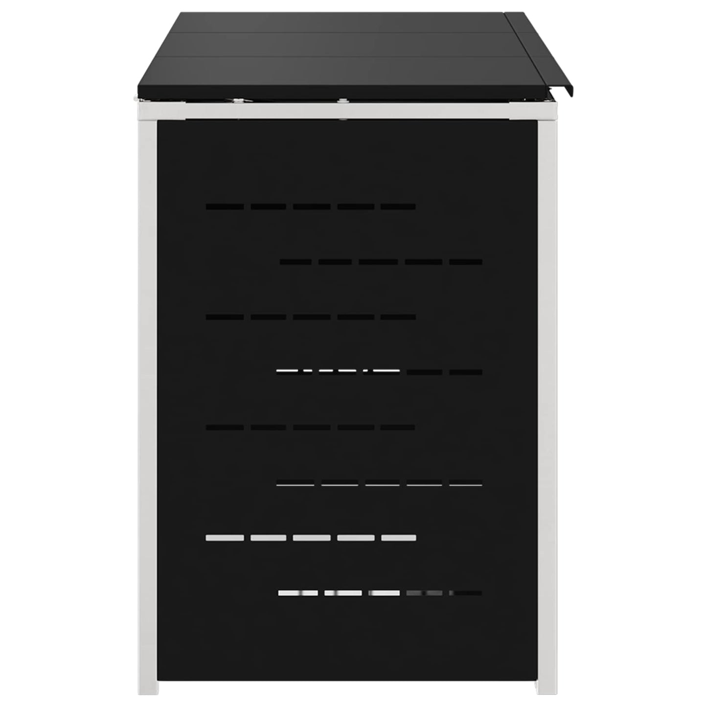Wheelie Bin Storage for 3 Bins 240L Stainless Steel Black