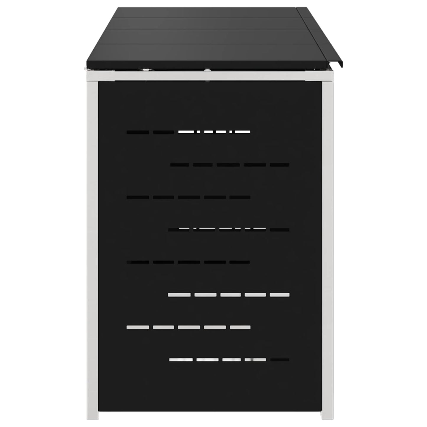 Wheelie Bin Storage for 4 Bins 240L Stainless Steel Black