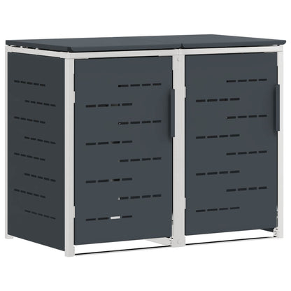 Wheelie Bin Storage for 2 Bins 240L Stainless Steel Anthracite