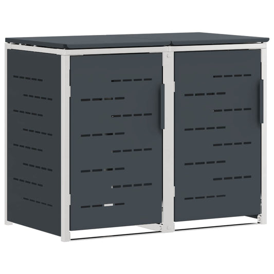 Wheelie Bin Storage for 2 Bins 240L Stainless Steel Anthracite