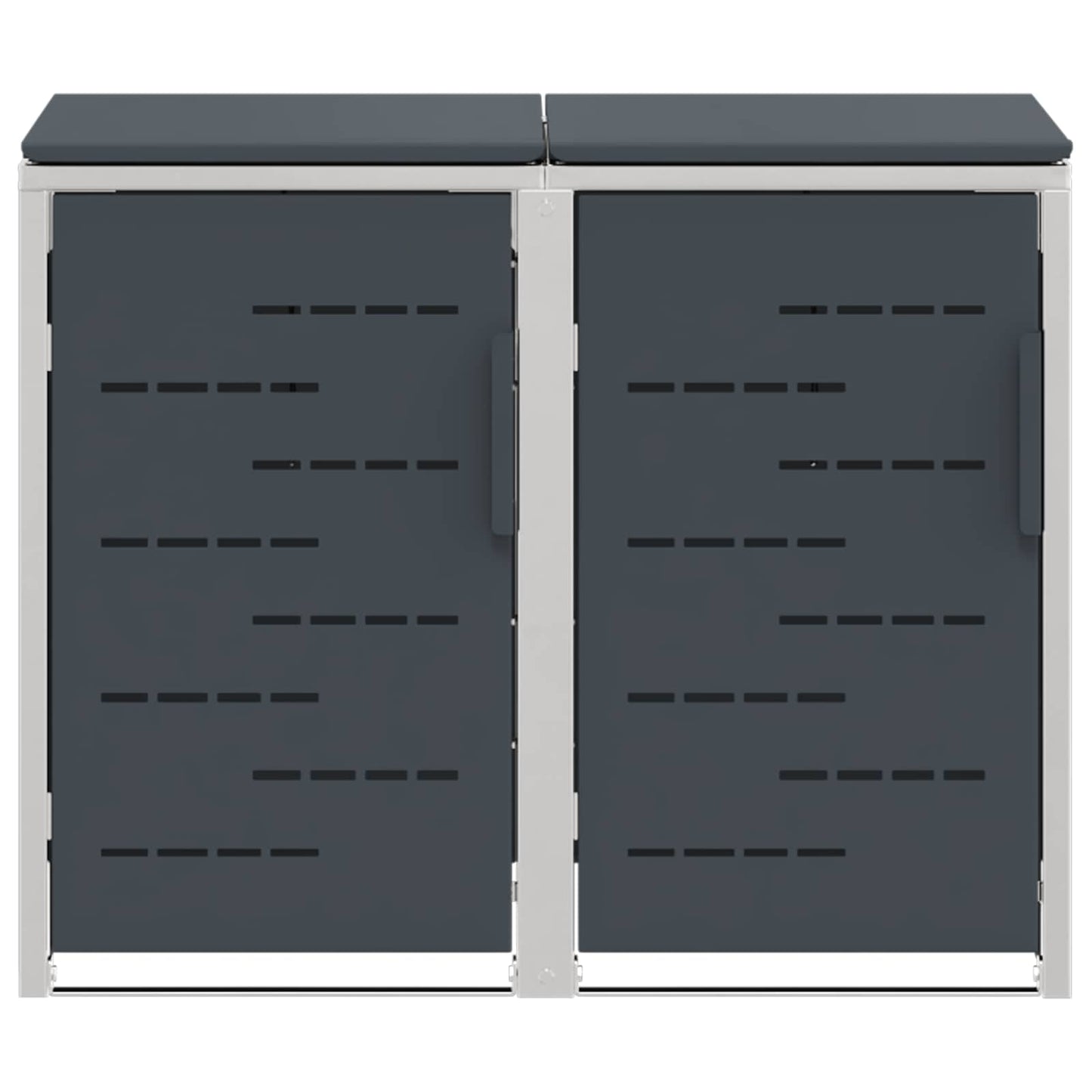 Wheelie Bin Storage for 2 Bins 240L Stainless Steel Anthracite