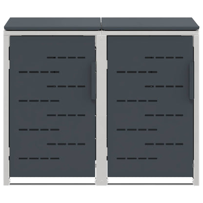 Wheelie Bin Storage for 2 Bins 240L Stainless Steel Anthracite