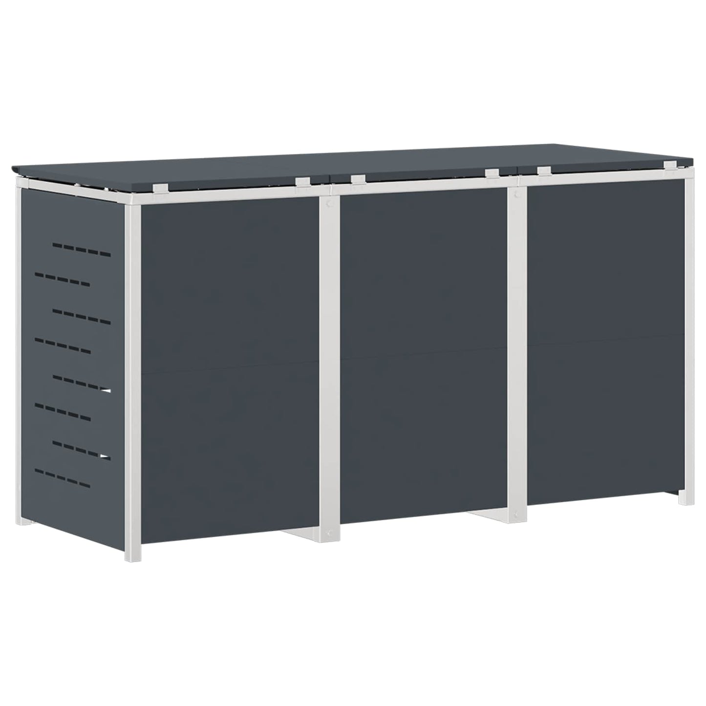 Wheelie Bin Storage for 3 Bins 240L Stainless Steel Anthracite