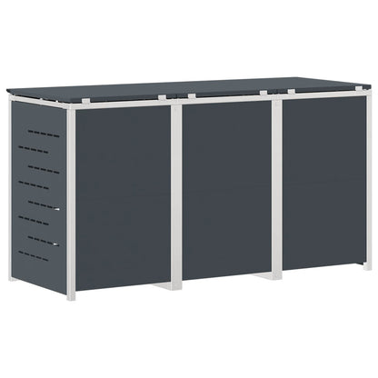 Wheelie Bin Storage for 3 Bins 240L Stainless Steel Anthracite