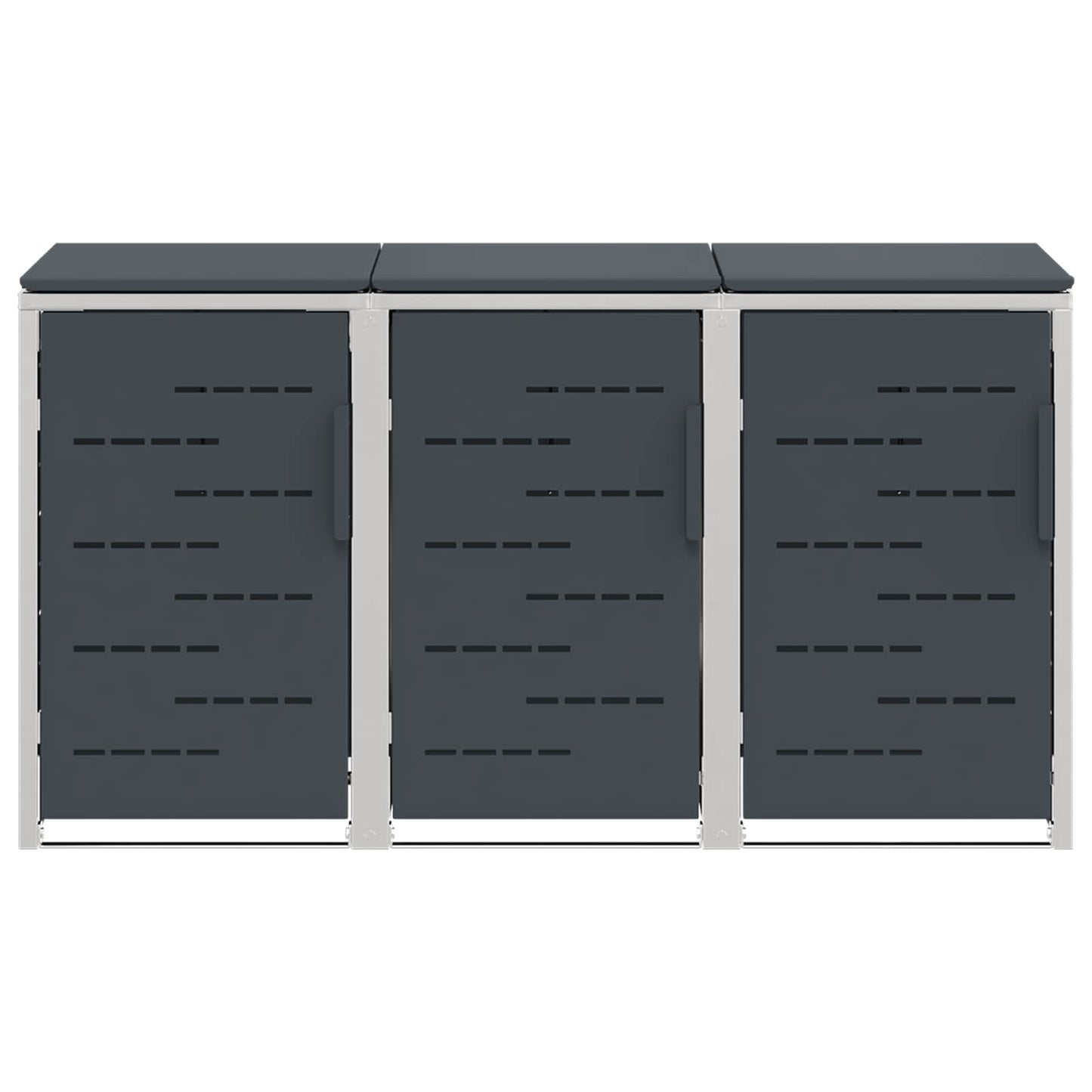 Wheelie Bin Storage for 3 Bins 240L Stainless Steel Anthracite