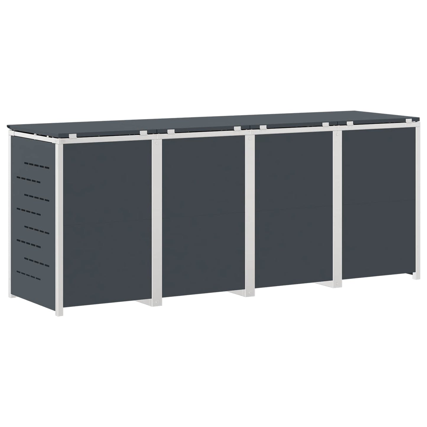 Wheelie Bin Storage for 4 Bins 240L Stainless Steel Anthracite