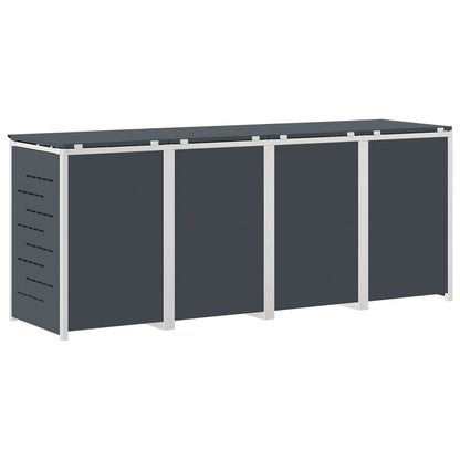 Wheelie Bin Storage for 4 Bins 240L Stainless Steel Anthracite